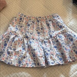 Little English - Floral Blue and Red Skirt